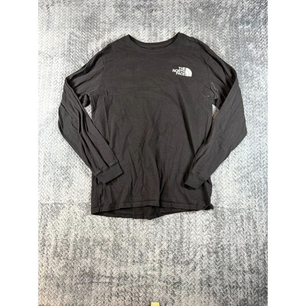 The North Face T Shirt Mens‎ Large Black Cotton Never Stop Exploring Crewneck